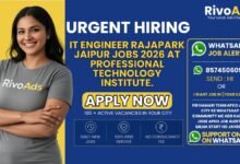 IT Engineer Rajapark Jaipur Jobs 2026 at professional technology institute.