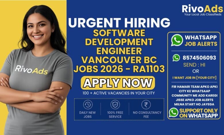 Software Development Engineer Vancouver BC Jobs 2026 at AWS development center.