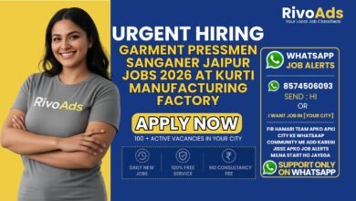 Garment Pressmen Sanganer Jaipur Jobs 2026 at kurti manufacturing factory
