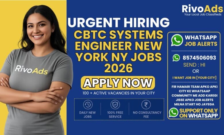 CBTC Systems Engineer New York NY Jobs 2026 at transit railway facility.