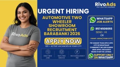 Two Wheeler Showroom Jobs Barabanki 2026 team at authorized dealership workshop.