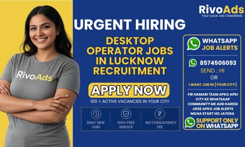 Desktop Operator Jobs in Lucknow graphic design workstation