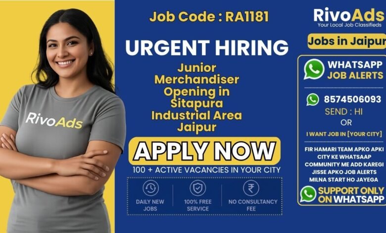 Junior Merchandiser Jobs in Sitapura Jaipur 2026 – Female Merchandiser