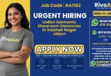Boutique Jobs in Vaishali Nagar Jaipur 2026 – Showroom Staff & Tailor Openings